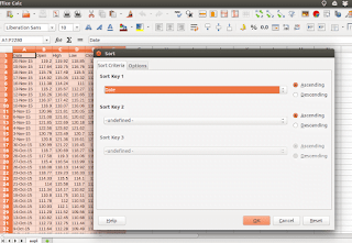 Sorting the data in LibreOffice Calc Sorting the data in LibreOffice Calc